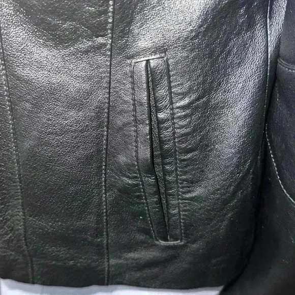 Decoded women’s black biker leather jacket size XL - Picture 8 of 10